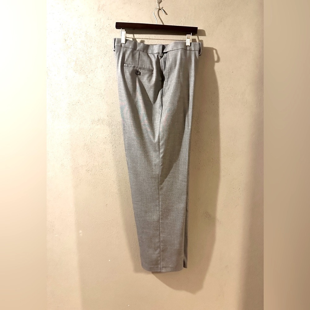 Men’s J.M. Haggar classic grey dress pants size 38, hem inseam is 30.25